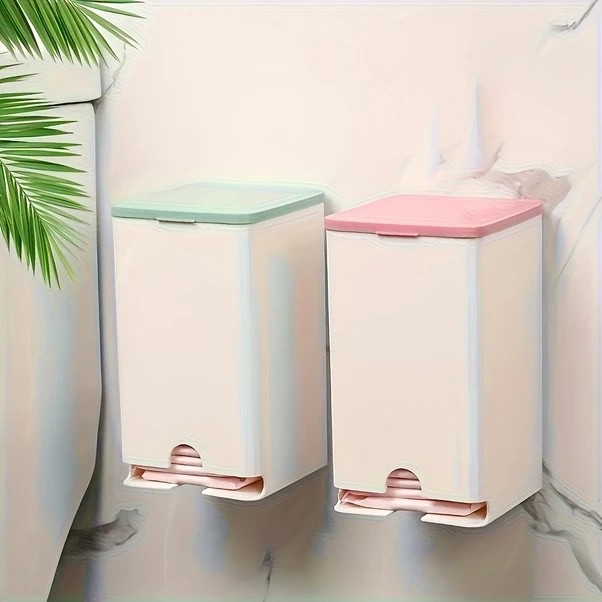 Sunshine011 Yeşil Duvar Askılı Banyo Depolama Organizer - Dayanıklı Plastik Raf, Kolay Montaj Yeşil