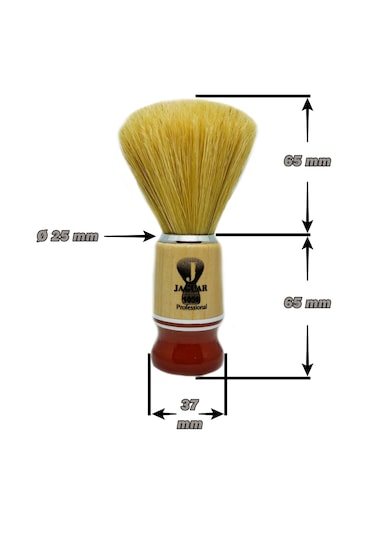 Jaguar 1056 Ahşap Sap Doğal Kıl Tıraş Fırçası, Tıraş Sabunu Seti