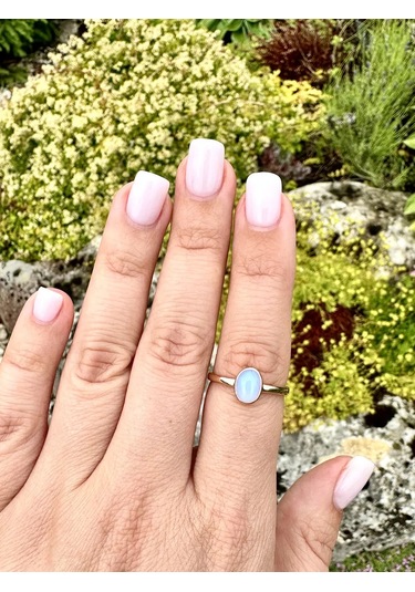 Elana Sentetik Ay Taşı Yüzük 154540334 Beyaz