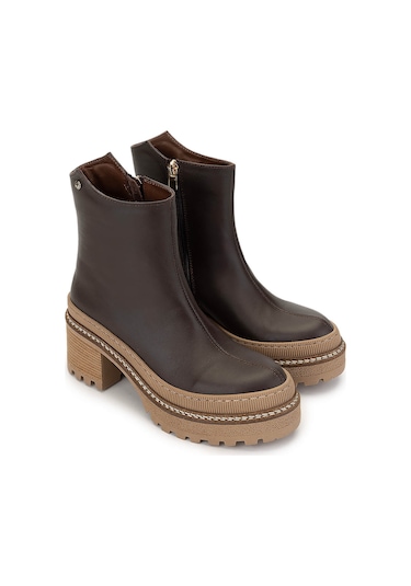 Tamer Tanca Kadın Hakiki Deri Kahverengi Casual Bot 945 4323 Bn Bot Sk24-25 A.kahve Kahve