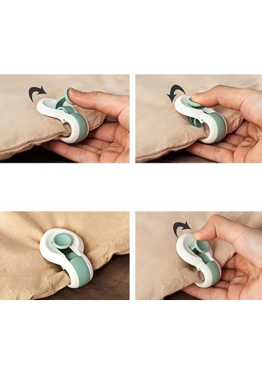 Green-6 Adet/takım Kaymaz Yorgan Yorgan Klipsi Plastik Battaniye Raptiye Klip Yatak Örtüsü Nevresim Sabitleyici Ev Eşyaları Yaratıcı Yorgan Klipsi