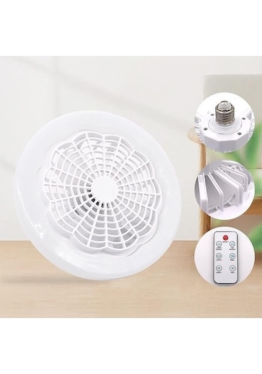 Ebitda Reedark E27 Akıllı Tavan Vantilatörü - Led, 3 Renk, Uzaktan Kumandalı, Sessiz, 230x230x110mm