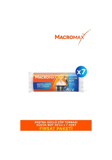 Ekstra Güçlü Çöp Torbası Küçük Boy - 30 Lu Paket X7