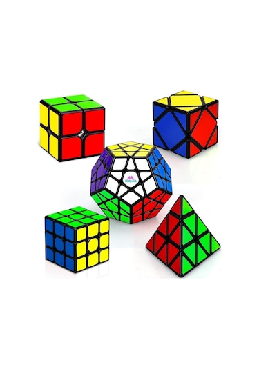 Zeka Küpü Seti 2x2,3x3,pyramid,skewb,megaminx Speed Cube Set 5 Parça