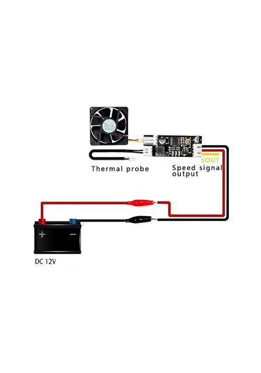Dc 12v Pwm Hız Kontrol Cihazı Fan Hız Regülatörü 2-3 Kablolu Bilgisayar Sıcaklık Kontrol Anahtarı Pc Cpu Soğutucu Fan Alarmı Stk Ic