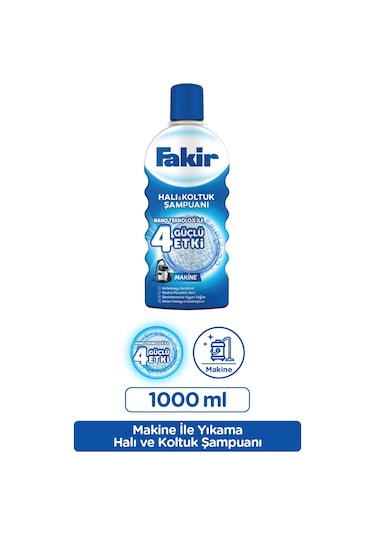Fakir Nano Teknoloji ile Makine Halı ve Koltuk Şampuanı 1 L