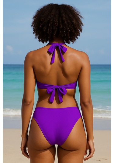 Deep Beach Twist Bikini Takım Mor