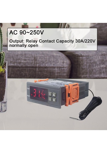 Ketotek KT1230W 90-250V 30A C/F  -50 110C Ntc Sensör Dijital Sıcaklık Kontrol Regülatörü  Termostat