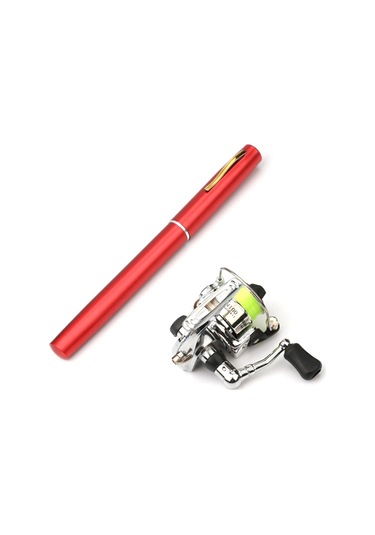 Geeroyoo Kompakt Balık Olta Takımı: 1.6m Kırmızı, Cep Boy, Cam Çelik Fiber, Tatlı Ve Tuzlu Su İçin Uygun Sp19873