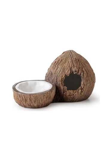 Exo Terra Ex Sürüngen Dekoru Coconut Saklanma Alanı-Su Kabı