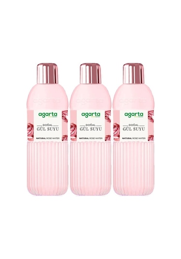 Agarta Doğal Gül Suyu 400ml 3 Lü Set