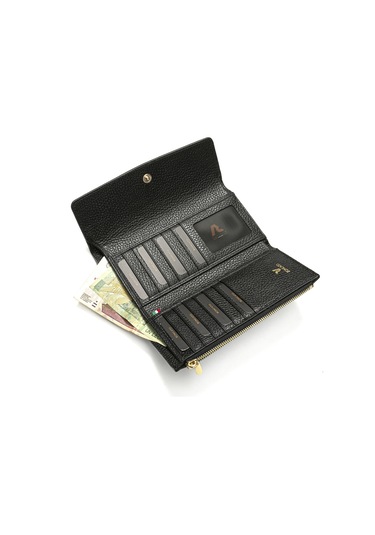 Black Cüzdan & Kartlık Kadın Diğer 2801 Roncato Flother Skın Wallet Siyah