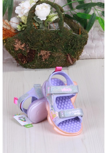 Vicco 332.p25y.254 Lila Can Anatomik Işıklı Kız Çocuk Sandalet Lila