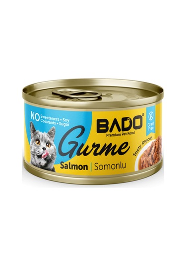 Bado Gurme Yaş Yetişkin Kedi Maması Somonlu 85 Gr