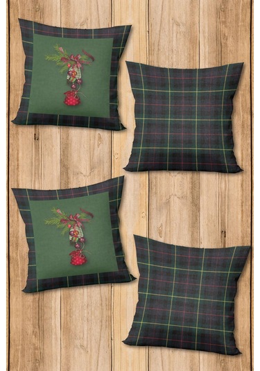 Dijital Baskılı Yumuşak Dokulu 4 Lü Kırlent Kılıfı Takımı 43x43 Cm Krl0042 Renkli