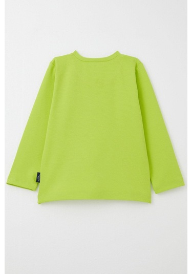 Breeze Erkek Bebek Uzun Kollu Tişört Basic 9 Ay-3 Yaş, Neon Yeşil Neon Yeşil