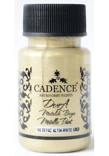 Cadence Dora Metalik Boya 50Ml - 148 Beyaz Altın
