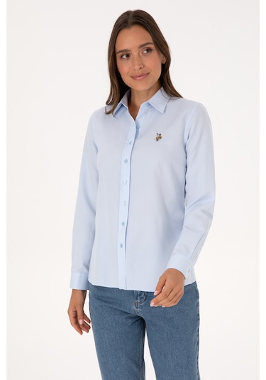U.s. Polo Assn. Kadın Açık Mavi Gömlek Basic 50308043-vr003 Acık Mavı U.s. Polo Assn. Kadın Açık Mavi Gömlek Basic 50308043-vr003 Acık Mavı