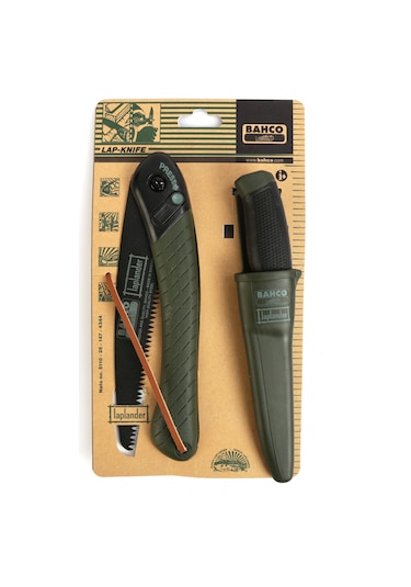 Bahco Laplander Testere Ve Bıçak Seti Özel Taşıma Kılıflı Yeşil Kılıf