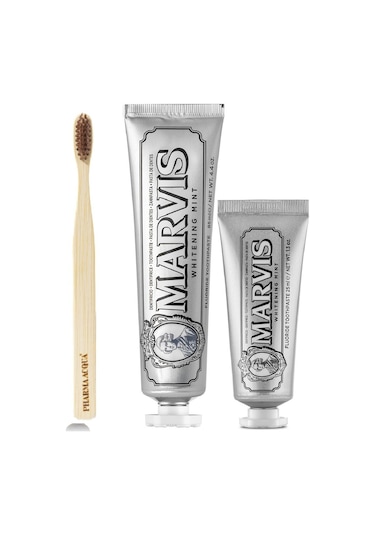 Pharma Acqua Bambu Diş Fırçası + Marvis Beyazlatıcı Diş Macunu 2'