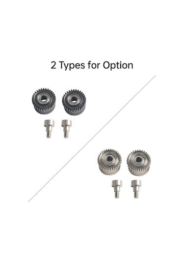 Fosenze Creality K1/k1 Max/k1c Uyumlu Nanokaplı Nikel Kaplı Ekstruder Dişlisi - 3d Yazıcı Aksesuarı 2 Adet Dişli + 2 Vis