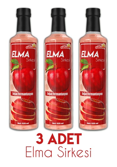 Güllüoğlu Elma Sirkesi X 3 Adet 525 Ml