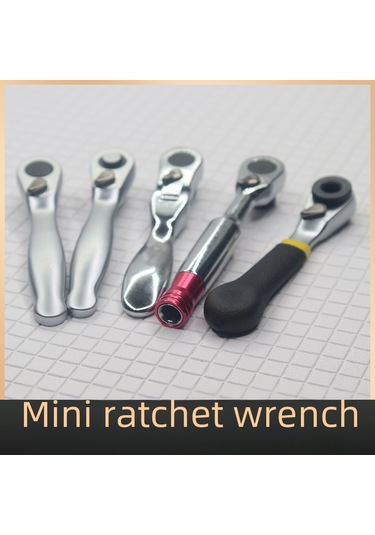 Geeroyoo 1/4 Mini Ratchet Anahtarı 72 Dişli Dar Boşluklar İçin Tamir Aleti Tamir Vidalama Çift Yönlü 1/4小飞