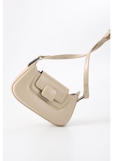 Ççs 17559 Kadın Omuz Askılı El Çantası-bej Bej