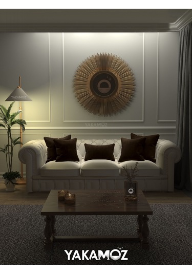 Br Yakamoz Çikolata Kahvesi Renk Kırlent , Yastık Kılıfı Kadife Görünümlü Velvet Touch Serisi Çikolata Kahvesi