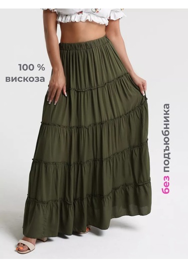 A.punto Tvoj Luk Uzun Maksi Etek 172119475 Khaki