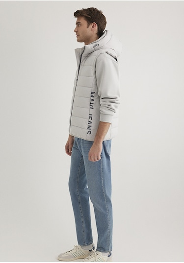 Mavi - Mavi Jeans Detaylı Kapüşonlu Gri Yelek 0110554-70074 Gri