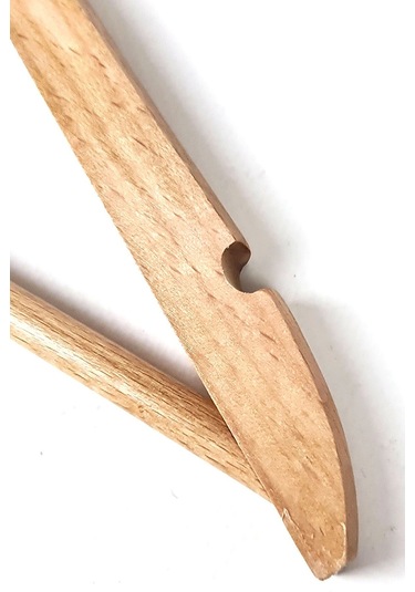 Doğal Ahşap Elbise Askısı 48 Adet Natural Askı 44,5cm DE042