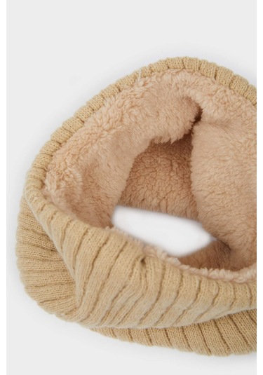 Defacto Kız Çocuk İçi Suni Yünlü Triko Boyunluk F4191a825wnbg200 Bej