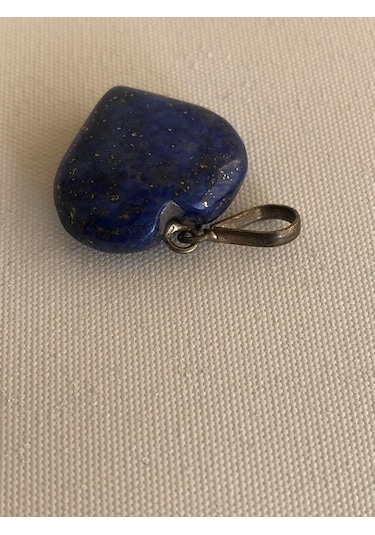 Doğal Lapis Lazuli Taşı Kalp Kolye Ucu 1,6 2,0 CM