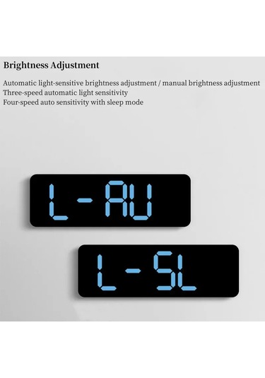 Zilinn 9 İnç Büyük Dijital Duvar Saati Usb Powered Temp Nem Hafta Otomatik Dimmer Dst Masa Saati 12/24h Elektronik Led Çalar Saat Beyaz Kabuk Mavi Işık-36 Çok Renki