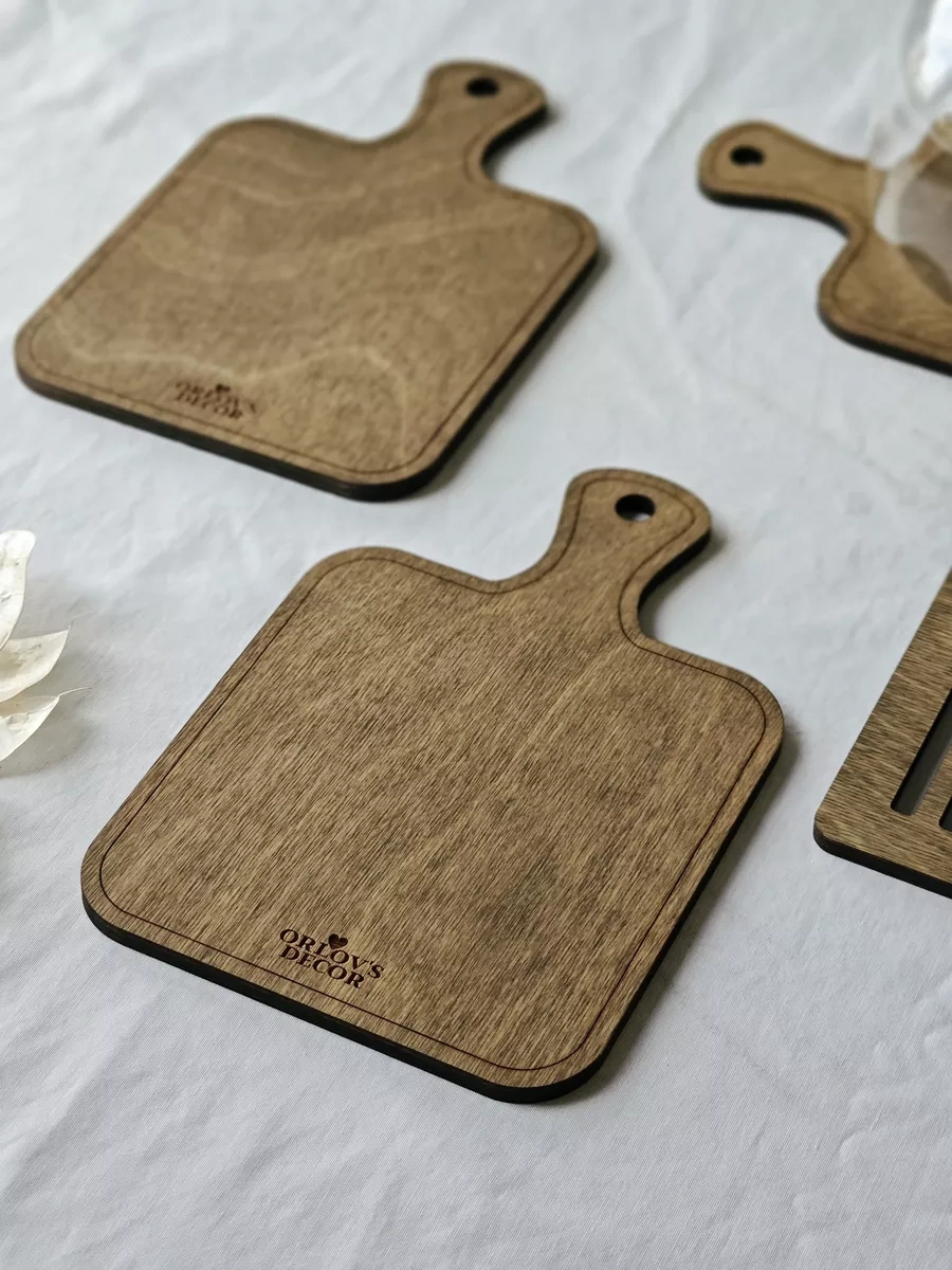 Orlov's Decor Sıcaklık Altlıkları 3 Adet Ahşaptan Set Olarak 158060355 Kahverengi