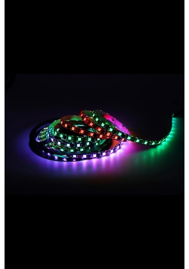5 Volt Adreslenebilir Argb Pixel Şerit Led Ws2812b Metrede 60 Led Ip20 İç Mekan 1 M