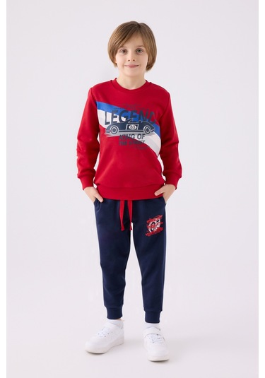 Rolypoly Erkek Çocuk Eşofman Takımı Rp3441 Kırmızı Kırmızı