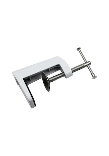 Beyaz Ayarlanabilir Masa Lambası Işıkları Metal Stand Döner Klip Kol Kelepçe Kilit Tutucu