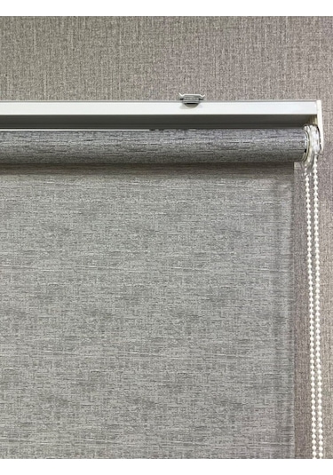 Lüks Güneşlik Düz Stor Perde Açık Gri Açık Gri