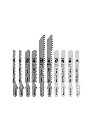 Cat Da06901 10 Parça Profesyonel Metal/ahşap Hassas/kaba Kesim Dekupaj Testere Ucu