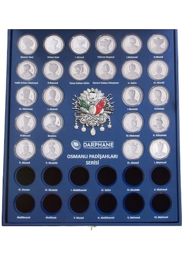Agakulche Osmanlı Padişahları 24 Adet Gümüş Sikke Coin Set