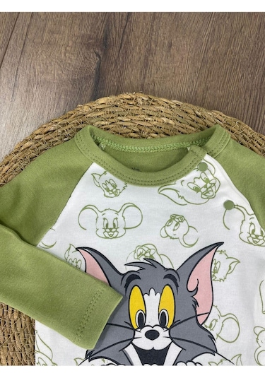 2d2b Hello Friends Alttan Çıtçıtlı Bereli Unisex 3lü Bebek Takım Yeşil
