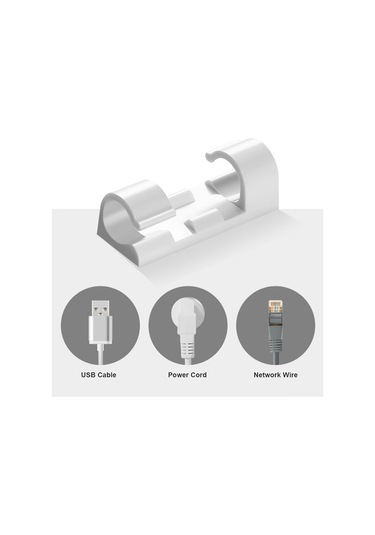 Reedark 20 Adet Kendinden Yapışkanlı Kablo Tutucu - Ev Ve Ofis İçin Şarj Kablosu Düzenleyici