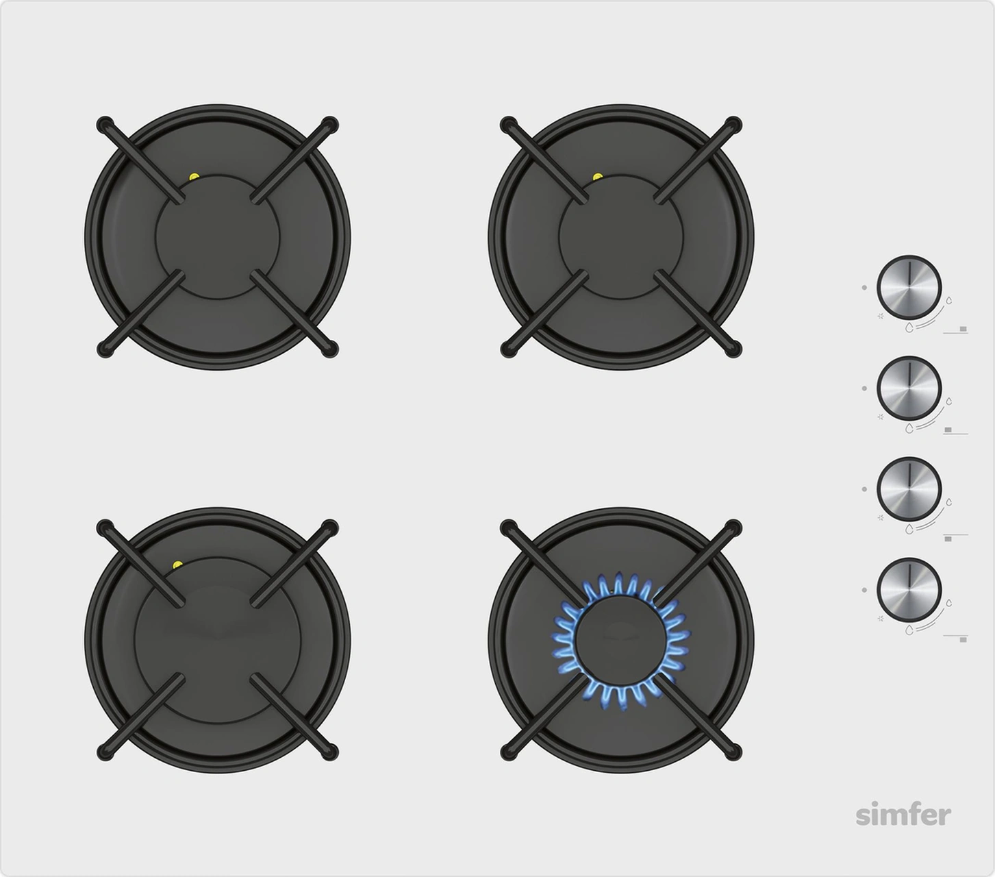 Simfer SB8255 - T3048 - SD8728 Trend Mekanik Beyaz Cam 3'lü Ankastre Set