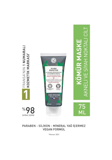 Yves Rocher The Pore Charcoal Mask 75 ML