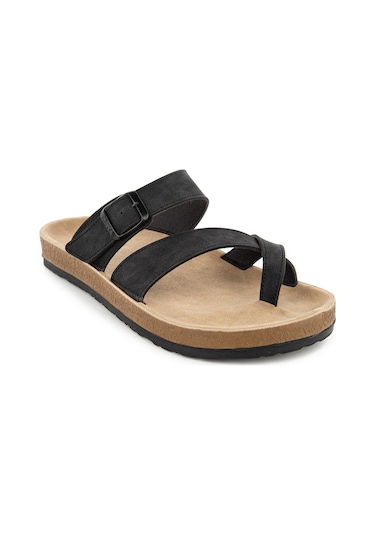 Muya Haiko Anatomik Taban Erkek Ayarlanabilir Bantlı Parmak Arası Siyah