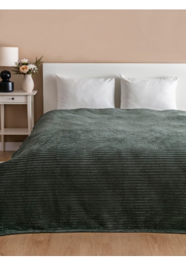 Diadora Wellsoft 180 X 220 / 150 X 200 Cm Fitilli Battaniye Koyu Yeşil