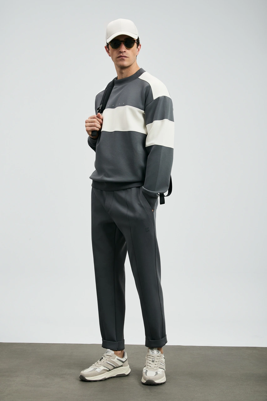 Lufian Pıeces Erkek Sweatshirt Koyu Gri Koyu Gri 112030189100160 Koyu Gri