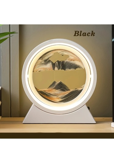 Honeybeeshop Usb Çalışmalı Yeşil 3d Kum Sanatı Gece Lambası Led Işık Oturma Odası Ofis Dekoru Yeşil